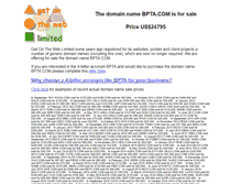 Tablet Screenshot of bpta.com